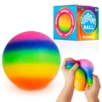 Arggh Rainbow Giant Stress Balls - Squishy Fun for All Ages!