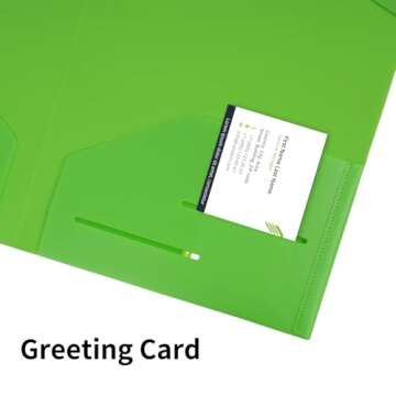 EOOUT 64pcs Plastic Folders with Pockets, Heavy Duty Folders with 4 Pockets for Office and School, Letter Size, 8 Assorted Colors