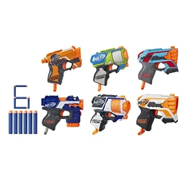 NERF MicroShots 6-Blaster Bundle - Mini Dart-Firing Blasters for All Ages