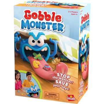 Gobble Monster Game - Save Your Toys from The Monster's Tongue Before It's Too Late by Goliath,Multicolor