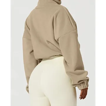 QINSEN Thick Fleece Crop Coat for Stylish Winter Wear