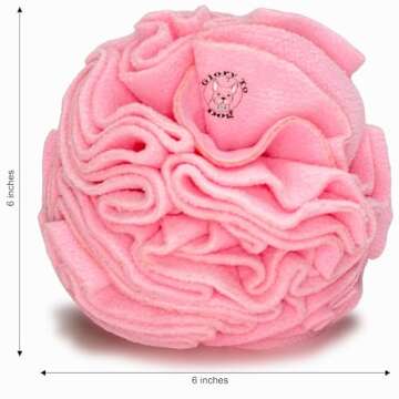 Glory To Dog Medium Breed Snuffle Interactive Foraging Dog Puzzle Ball Toy Pink Large