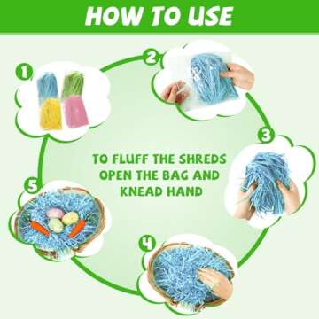 Vibrant MARFOREVER Paper Easter Grass for Festive Decor