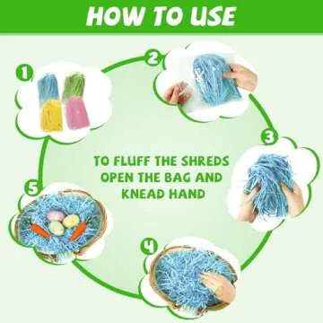 Vibrant MARFOREVER Paper Easter Grass for Festive Decor