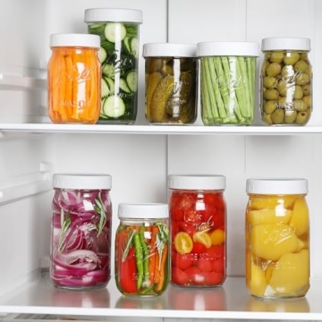 AOZITA 16-Pack Reusable Mason Jar Lids for Food Storage