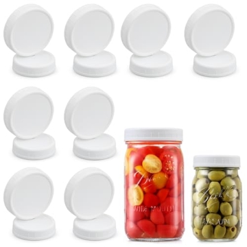 AOZITA 16-Pack Reusable Mason Jar Lids for Food Storage