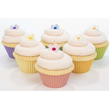 Silicone Baking Cups / 13 Reusable Nonstick Cupcake Liners/Premium Muffin Molds - Stand Alone Cupcake Holders - No BPA - Gift Set - 6 Designer Colors - Standard Size
