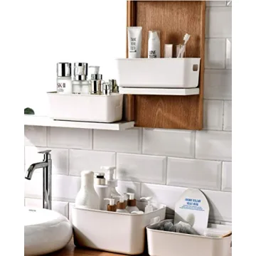 Versatile Plastic Storage Bins Set for Home and Office