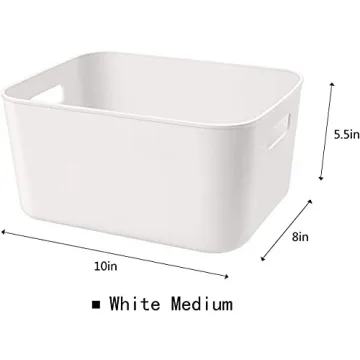 Versatile Plastic Storage Bins Set for Home and Office