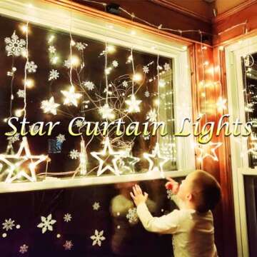 12 Stars LED Ramadan String Lights for Festive Decor