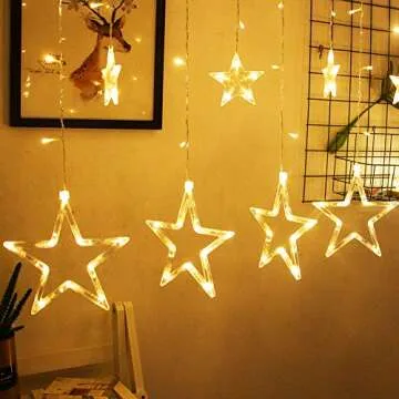 12 Stars LED Ramadan String Lights for Festive Decor