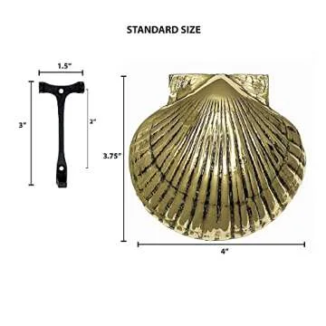 Michael Healy Scallop Door Knocker - Brass (Standard Size)