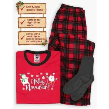 Matching Family Christmas Pajamas with Slipper Socks