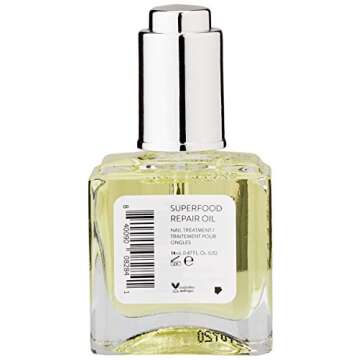 Nails.INC Superfood Repair Oil Treatment, A Blend of Nourishing Oils Hydrate and Promote Nail and Cuticle Health, Cruelty Free, Vegan