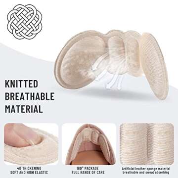 EIRMAT 3Pairs Anti-Slip Heel Grips Liner Cushions Inserts for Women Men,Heel Pads for Shoes Too Big…