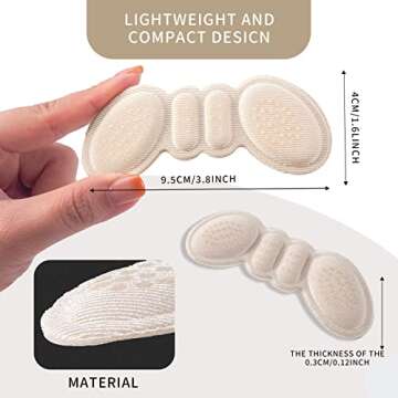 EIRMAT 3Pairs Anti-Slip Heel Grips Liner Cushions Inserts for Women Men,Heel Pads for Shoes Too Big…