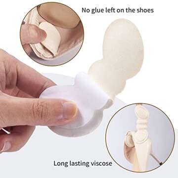 EIRMAT 3Pairs Anti-Slip Heel Grips Liner Cushions Inserts for Women Men,Heel Pads for Shoes Too Big…