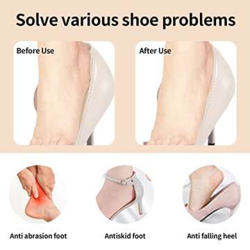 EIRMAT 3Pairs Anti-Slip Heel Grips Liner Cushions Inserts for Women Men,Heel Pads for Shoes Too Big…