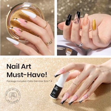 Beetles Nail Art Liner Gel Polish Set for Stunning Designs