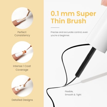 Beetles Nail Art Liner Gel Polish Set for Stunning Designs