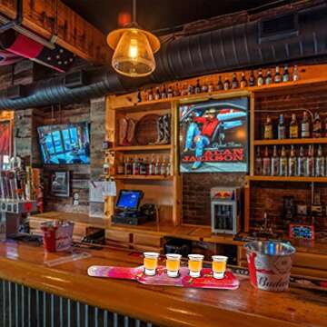 RESINWORLD Shot Glass Serving Tray Mold, Shot Glass Holder Mold for Resin, 4 Holes Shot Glasses Tray Resin Mold, for Party Home Decor