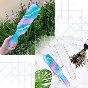 RESINWORLD Shot Glass Serving Tray Mold, Shot Glass Holder Mold for Resin, 4 Holes Shot Glasses Tray Resin Mold, for Party Home Decor