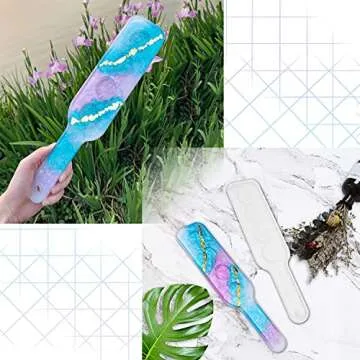 RESINWORLD Shot Glass Serving Tray Mold, Shot Glass Holder Mold for Resin, 4 Holes Shot Glasses Tray Resin Mold, for Party Home Decor