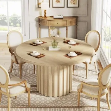 Tribesigns 47.24" Round Dining Table - Stylish & Durable