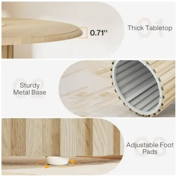 Tribesigns 47.24" Round Dining Table - Stylish & Durable
