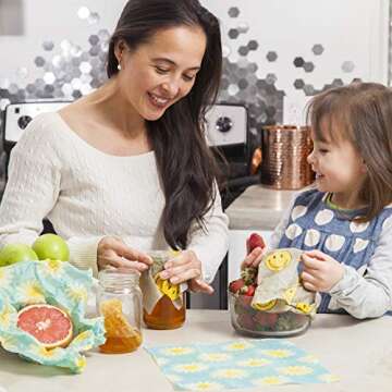 Eco-Friendly Beeswax Food Wraps - 4 Piece Variety Pack