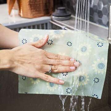 Eco-Friendly Beeswax Food Wraps - 4 Piece Variety Pack