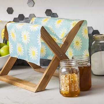 Eco-Friendly Beeswax Food Wraps - 4 Piece Variety Pack