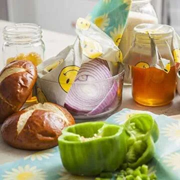 Eco-Friendly Beeswax Food Wraps - 4 Piece Variety Pack