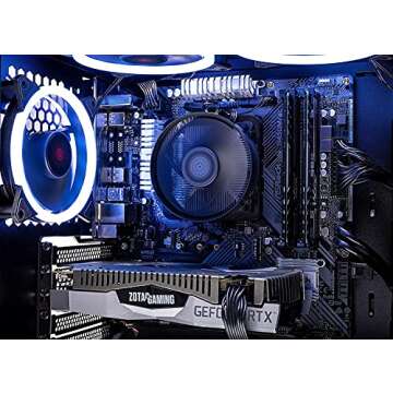 SkyTech Shadow 3.0 Gaming Computer PC Desktop - Ryzen 5 3600 6-Core 3.6GHz, RTX 2060 6G, 500GB SSD, 16GB DDR4 3000, RGB Fans, AC WiFi, Windows 10 Home 64-bit, Black