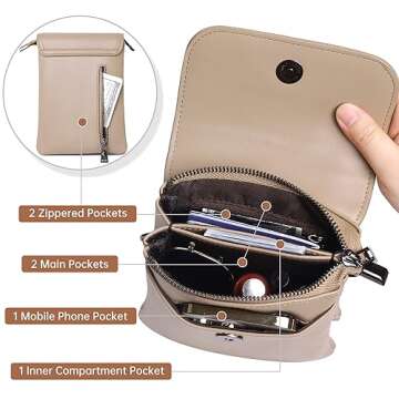 OIDERY Crossbody Bags for Women Small Cell Phone Wallet Purse with Adjustable Strap Women's Shoulder...