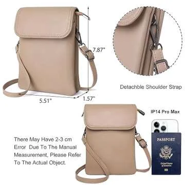 OIDERY Crossbody Bags for Women Cell Phone Wallet Purse