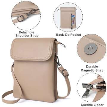 OIDERY Crossbody Bags for Women Cell Phone Wallet Purse