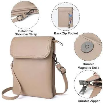 OIDERY Crossbody Bags for Women Cell Phone Wallet Purse