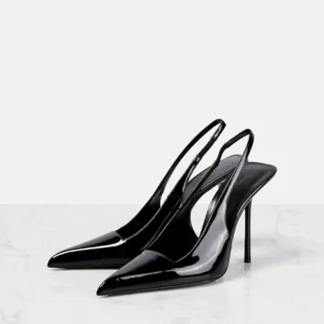 Elegance Redefined: Verundy Black Stiletto Slingbacks