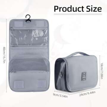 Motroce Foldable Hanging Travel Toiletry Bag - Waterproof & Portable Cosmetic Organizer