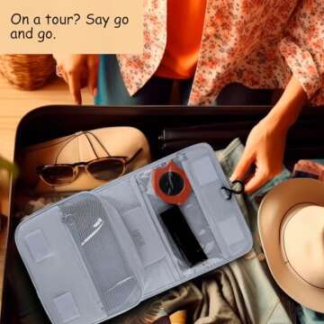 Motroce Waterproof Hanging Travel Toiletry Bag Organizer