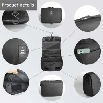 Motroce Waterproof Hanging Travel Toiletry Bag Organizer