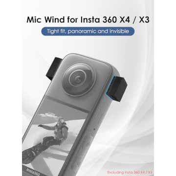 SUNMON Mic Wind Muff for Insta360 X4 and X3
