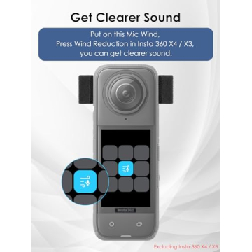 SUNMON Mic Wind Muff for Insta360 X4 and X3