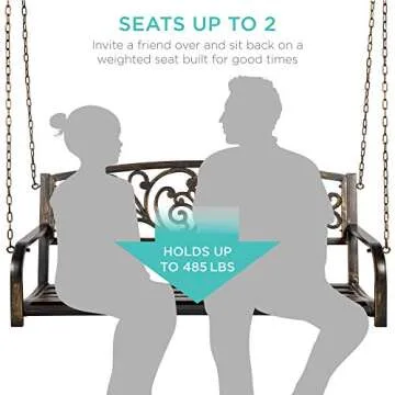 Best Choice Products 2-Person Metal Outdoor Swing
