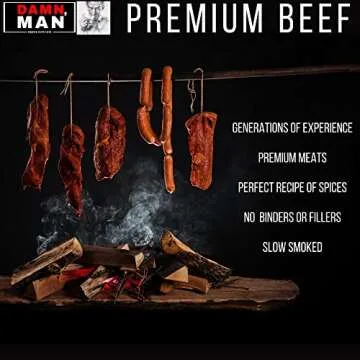 Beef Jerky Gift Basket for Men - Beef Sticks, Bacon Sausage, Cheese Sticks, Summer Sausage, Gift for Men Birthday Gift, Care Package, Snack Gift