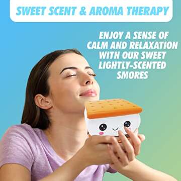 Serenilite Slow Rising Scented Squishy Toy - Cute and Cuddly Toys for Squeezing & Stress Relief - 1 Piece (Smore)