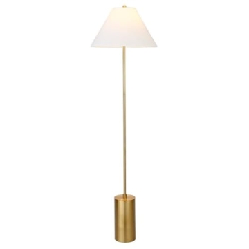 Somerset Elegant 64" Floor Lamp in Brass/White Shade