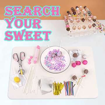 652Pcs Cake Pop Maker Kit Including Cake Pop Sticks and Wrappers, Twist Ties, Cake Pop Roller, Decorating Pen, Candy Foil Wrappers, Cake Pops Bags Supplies for Lollipop, Candies, Chocolates