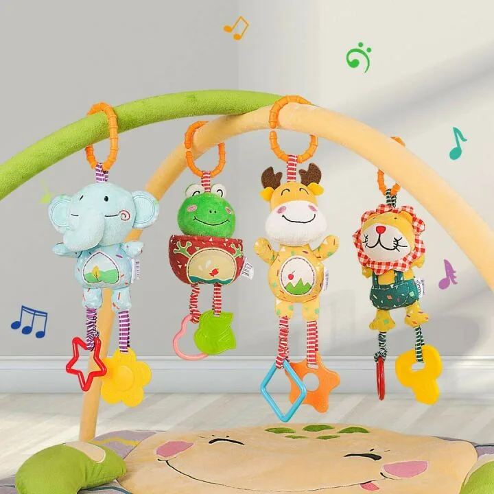 TUMAMA Baby Toys for Development - 4 Soft Plush Rattles